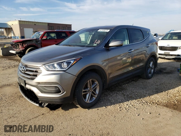 2018 Hyundai Santa Fe 2.4L with VIN 5NMZT3LB3JH056559, listed as a Copart auction lot 44703073 with 84,663 mi miles and Salvage title. Bid and sale history available at DreamBid. Image 1.