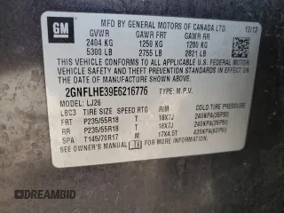 2014 Chevrolet Equinox LTZ with VIN 2GNFLHE39E6216776, listed as a Copart auction lot 49998835 with 136,574 mi miles and Salvage Title. Bid and sale history available at carsss.com. Image 15.