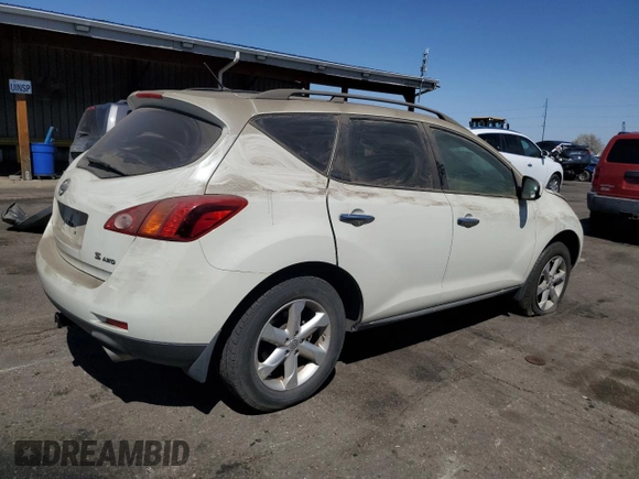 2009 Nissan Murano S with VIN JN8AZ18W99W215027, listed as a Copart auction lot 53029535 with 119,295 mi miles and Non Repairable. Bid and sale history available at DreamBid. Image 3.