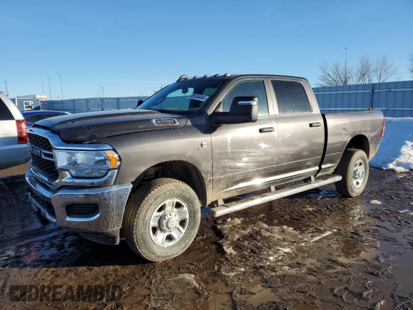 2023 Ram 2500 Tradesman with VIN 3C6UR5CL3PG591495, listed as a Copart auction lot 38936404 with 6,916 mi miles and Salvage Title. Bid and sale history available at carsss.com. Image 1.
