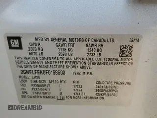 2015 Chevrolet Equinox LT z VIN 2GNFLFEK0F6168503, wystawiony jako Copart lot #59167685 z przebiegiem 143 463 mil mil oraz Szkoda całkowita • Salvage title. Historia ofert i sprzedaży dostępna na DreamBid. Obrazek 13.