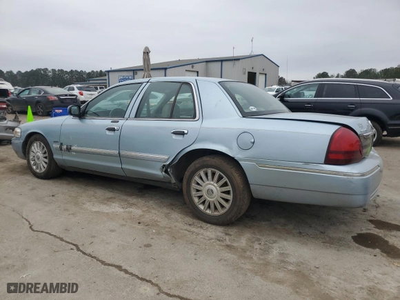 2009 Mercury Grand Marquis LS with VIN 2MEHM75V29X634556, listed as a Copart auction lot 48925725 with 91,643 mi miles and Salvage Title. Bid and sale history available at carsss.com. Image 2.