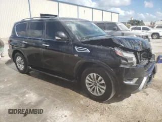 2021 Nissan Armada SV with VIN JN8AY2ACXM9146249, listed as a Copart auction lot 76587094 with 53,812 mi miles and Salvage Title. Bid and sale history available at carsss.com. Image 4.