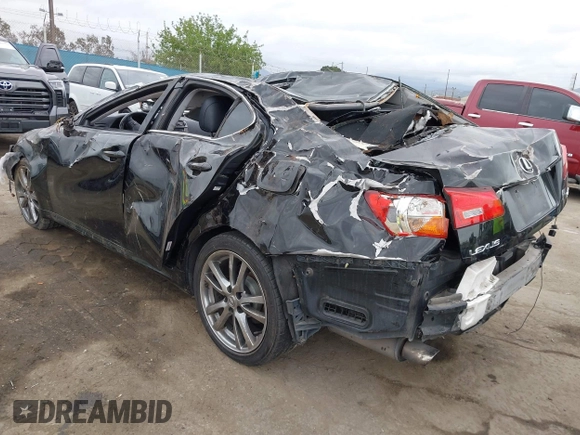 2008 Lexus IS 250 with VIN JTHBK262885063965, listed as a IAAI auction lot 42053343 with 194,758 mi miles. Bid and sale history available at carsss.com. Image 3.