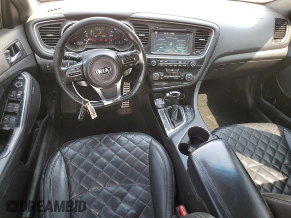 2015 Kia Optima SXL Turbo with VIN 5XXGR4A6XFG369616, listed as a Copart auction lot 54084065 with 155,497 mi miles and Salvage title. Bid and sale history available at DreamBid. Image 8.
