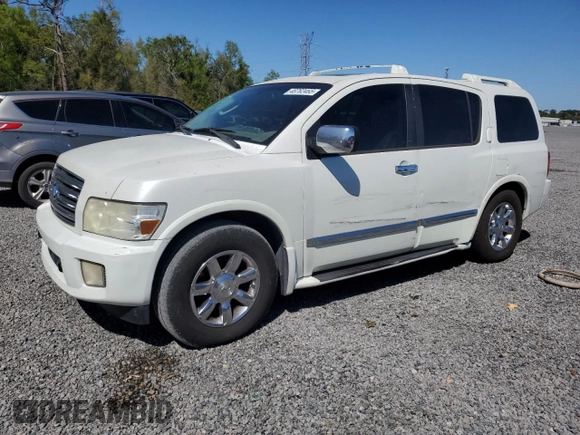2007 Infiniti QX56 with VIN 5N3AA08AX7N802022, listed as a Copart auction lot 48762465 with 0 mi miles and Salvage Title. Bid and sale history available at carsss.com. Image 1.