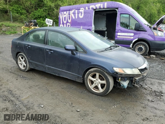 2011 Honda Civic LX with VIN 2HGFA1F59BH538888, listed as a Copart auction lot 55765545 with 168,219 mi miles and Salvage Title. Bid and sale history available at DreamBid. Image 4.