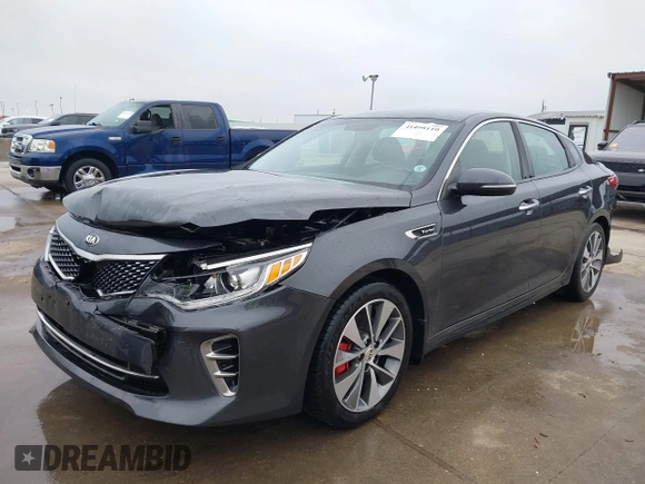 2016 Kia Optima SX Turbo with VIN 5XXGW4L22GG089399, listed as a IAAI auction lot 41498110 with 79,033 mi miles and . Bid and sale history available at DreamBid. Image 2.