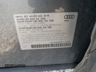 2015 Audi Q5 Premium Plus z VIN WA1DGAFPXFA113801, wystawiony jako Copart lot #59322725 z przebiegiem 121 051 mil mil oraz Szkoda całkowita • Salvage title. Historia ofert i sprzedaży dostępna na DreamBid. Obrazek 14.