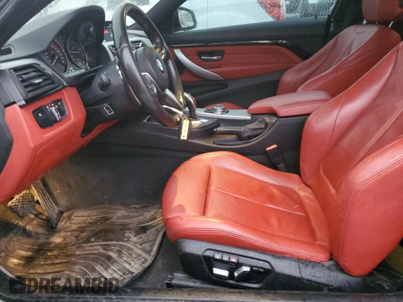 2016 BMW 4 Series 435i xDrive z VIN WBA3R5C59GK374383, wystawiony jako Copart lot #87587245 z przebiegiem 140 897 mil mil oraz Czysty tytuł • Clean title. Historia ofert i sprzedaży dostępna na DreamBid. Obrazek 7.