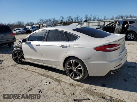 2019 Ford Fusion Titanium with VIN 3FA6P0K93KR286307, listed as a Copart auction lot 47221145 with 71,562 mi miles and Salvage Title. Bid and sale history available at carsss.com. Image 2.