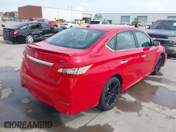 2015 Nissan Sentra S with VIN 3N1AB7AP6FY323263, listed as a IAAI auction lot 41892763 with 140,527 mi miles. Bid and sale history available at carsss.com. Image 4.