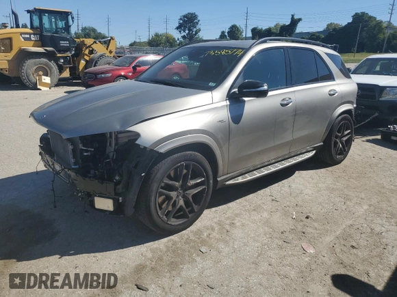 2022 Mercedes-Benz GLE 53 AMG z VIN 4JGFB6BB3NA593467, wystawiony jako Copart lot #73585774 z przebiegiem 20 045 mil mil oraz Szkoda całkowita • Salvage title. Historia ofert i sprzedaży dostępna na DreamBid. Obrazek 1.