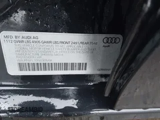 2013 Audi A4 Premium Plus with VIN WAUFFAFL1DN030548, listed as a IAAI auction lot 41523842 with 60,011 mi miles. Bid and sale history available at carsss.com. Image 9.