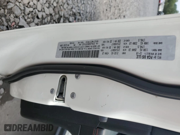 2019 Jeep Compass Trailhawk with VIN 3C4NJDDB5KT671613, listed as a Copart auction lot 61023125 with 64,793 mi miles and Salvage title. Bid and sale history available at DreamBid. Image 13.