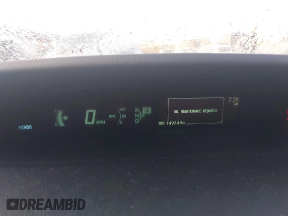 2011 Toyota Prius I with VIN JTDKN3DU8B5373799, listed as a IAAI auction lot 41904662 with 149,749 mi miles. Bid and sale history available at carsss.com. Image 7.