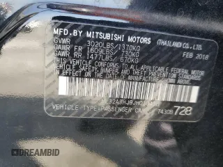 2018 Mitsubishi Mirage ES z VIN ML32A3HJ9JH010438, wystawiony jako Copart lot #58445285 z przebiegiem 53 891 mil mil oraz Szkoda całkowita • Salvage title. Historia ofert i sprzedaży dostępna na DreamBid. Obrazek 12.