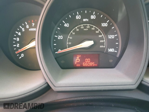 2015 Kia Rio LX with VIN KNADM4A3XF6436038, listed as a Copart auction lot 85834574 with 66,085 mi miles and Salvage Title. Bid and sale history available at carsss.com. Image 9.