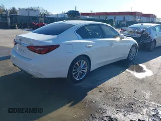 2020 Infiniti Q50 Pure with VIN JN1EV7AP6LM207147, listed as a IAAI auction lot 41793447 with 78,580 mi miles and . Bid and sale history available at carsss.com. Image 4.