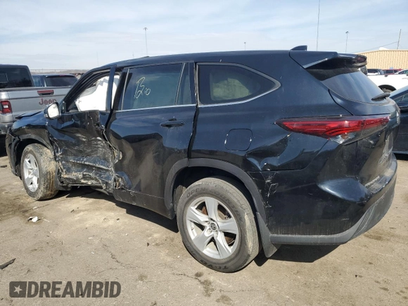 2020 Toyota Highlander LE with VIN 5TDZZRAH6LS503801, listed as a Copart auction lot 47546565 with 86,379 mi miles and Salvage title. Bid and sale history available at DreamBid. Image 2.