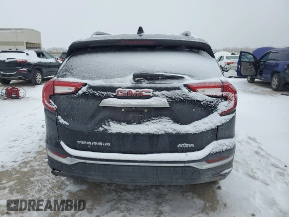 2022 GMC Terrain SLT with VIN 3GKALVEV8NL146626, listed as a Copart auction lot 45571715 with 69,694 mi miles and Salvage Title. Bid and sale history available at carsss.com. Image 6.