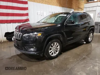 2019 Jeep Cherokee Latitude with VIN 1C4PJMCB5KD375555, listed as a Copart auction lot 47812655 with 77,106 mi miles and Salvage Title. Bid and sale history available at carsss.com. Image 1.
