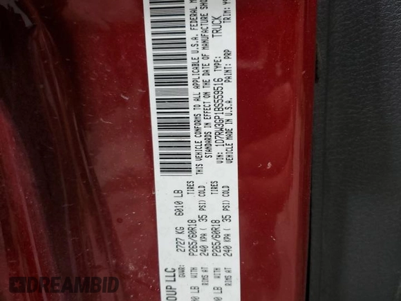 2011 Ram Dakota Bighorn/Lonestar with VIN 1D7RW3GP1BS559516, listed as a Copart auction lot 47710144 with 132,104 mi miles and Salvage Title. Bid and sale history available at carsss.com. Image 12.