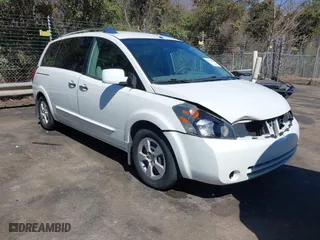 2007 Nissan Quest with VIN 5N1BV28U57N119426, listed as a IAAI auction lot 41822986 with 196,097 mi miles. Bid and sale history available at carsss.com. Image 1.
