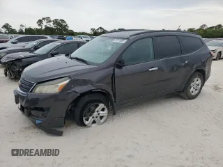 2015 Chevrolet Traverse LS z VIN 1GNKRFKDXFJ250552, wystawiony jako Copart lot #55516865 z przebiegiem 171 137 mil mil oraz Szkoda całkowita • Salvage title. Historia ofert i sprzedaży dostępna na DreamBid. Obrazek 1.