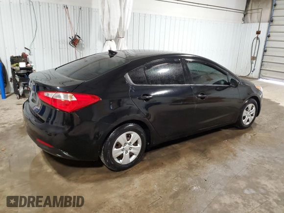2015 Kia Forte LX with VIN KNAFK4A63F5437112, listed as a Copart auction lot 53276005 with 0 mi miles and Salvage Title. Bid and sale history available at carsss.com. Image 3.