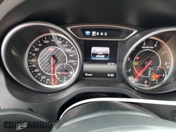 2017 Mercedes-Benz CLA 45 AMG with VIN WDDSJ5CB2HN424882, listed as a Copart auction lot 46393955 with 49,468 mi miles and Salvage Title. Bid and sale history available at DreamBid. Image 9.