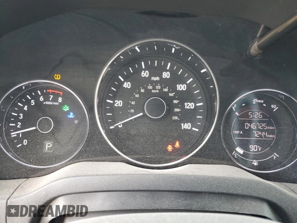2021 Honda HR-V LX with VIN 3CZRU6H3XMM701090, listed as a Copart auction lot 49591735 with 46,725 mi miles and Salvage Title. Bid and sale history available at carsss.com. Image 9.