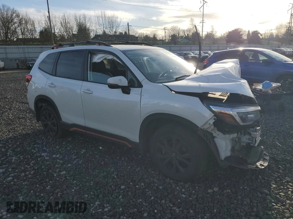 2021 Subaru Forester Sport with VIN JF2SKARCXMH502710, listed as a Copart auction lot 47663495 with 0 mi miles and Salvage Title. Bid and sale history available at carsss.com. Image 4.