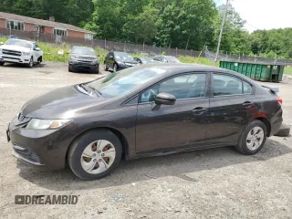 2014 Honda Civic LX z VIN 2HGFB2F58EH529655, wystawiony jako Copart lot #57219085 z przebiegiem Nie podano mil oraz Szkoda całkowita • Salvage title. Historia ofert i sprzedaży dostępna na DreamBid. Obrazek 1.