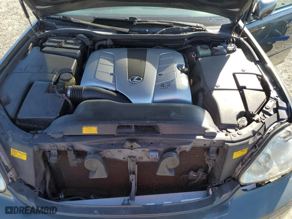 2005 Lexus LS 430 with VIN JTHBN36F755018222, listed as a Copart auction lot 47138745 with 129,320 mi miles and Salvage Title. Bid and sale history available at carsss.com. Image 11.