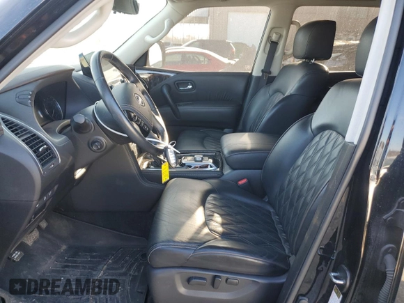 2021 Nissan Armada Platinum with VIN JN8AY2DB5M9795010, listed as a Copart auction lot 85246394 with 53,892 mi miles and Salvage Title. Bid and sale history available at carsss.com. Image 7.