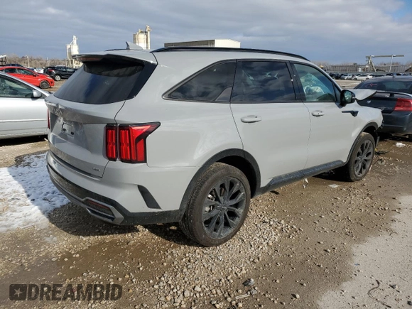 2023 Kia Sorento X-Line SX Prestige with VIN 5XYRKDLFXPG252920, listed as a Copart auction lot 82890104 with 31,904 mi miles and Salvage Title. Bid and sale history available at DreamBid. Image 3.