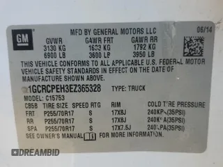 2014 Chevrolet Silverado 1500 Work Truck with VIN 1GCRCPEH3EZ365328, listed as a Copart auction lot 87314524 with 184,832 mi miles and Salvage Title. Bid and sale history available at DreamBid. Image 14.