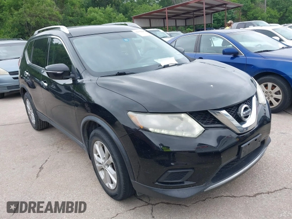 2015 Nissan Rogue SV with VIN KNMAT2MT6FP575909, listed as a IAAI auction lot 42178443 with 141,944 mi miles and . Bid and sale history available at carsss.com. Image 1.