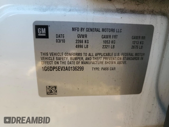 2010 Cadillac CTS Premium с VIN 1G6DP5EV3A0136299, выставлен на аукционе Copart как лот 89156965 с пробегом 136 541 миль миль и Списание • Salvage title. История ставок и продаж доступна на DreamBid. Изображение 13.