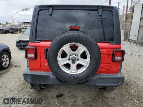 2019 Jeep Wrangler Unlimited Sport S with VIN 1C4HJXDN5KW653583, listed as a Copart auction lot 54567245 with 70,873 mi miles and Salvage title. Bid and sale history available at DreamBid. Image 6.