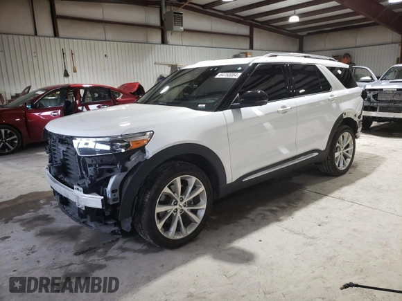 2022 Ford Explorer Platinum with VIN 1FM5K8HW1NNA08296, listed as a Copart auction lot 84750084 with 42,879 mi miles and Salvage Title. Bid and sale history available at carsss.com. Image 1.
