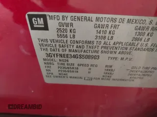 2016 Cadillac SRX Luxury Collection with VIN 3GYFNEE34GS508903, listed as a IAAI auction lot 42052993 with 90,964 mi miles and . Bid and sale history available at carsss.com. Image 9.