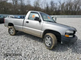 2002 Chevrolet Silverado 1500 LS with VIN 1GCEK14V72Z131503, listed as a Copart auction lot 52326775 with 0 mi miles and Salvage Title. Bid and sale history available at carsss.com. Image 4.