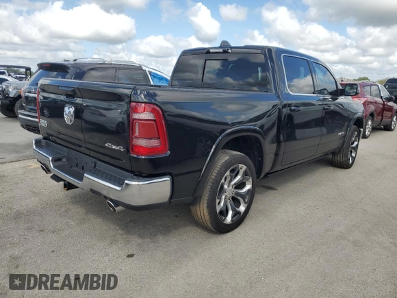 2023 Ram 1500 Longhorn with VIN 1C6SRFKT6PN505392, listed as a Copart auction lot 75026734 with 14,774 mi miles and Salvage title. Bid and sale history available at DreamBid. Image 3.