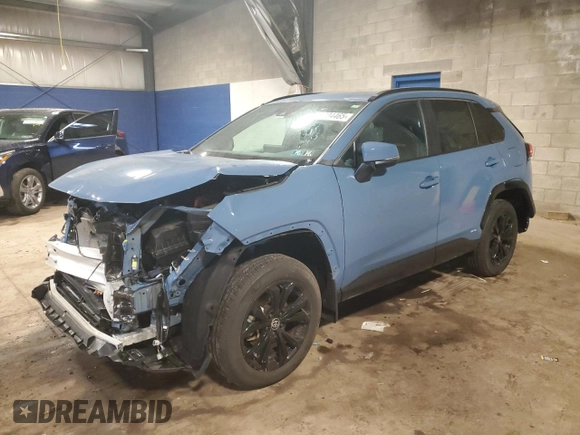 2024 Toyota RAV4 Hybrid SE with VIN 2T3T6RFVXRW064008, listed as a Copart auction lot 55734465 with 13,655 mi miles and Salvage title. Bid and sale history available at DreamBid. Image 1.
