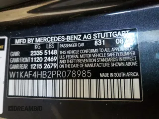 2023 Mercedes-Benz C 300 with VIN W1KAF4HB2PR078985, listed as a Copart auction lot 41770995 with Not Provided miles and Salvage Title. Bid and sale history available at DreamBid. Image 13.