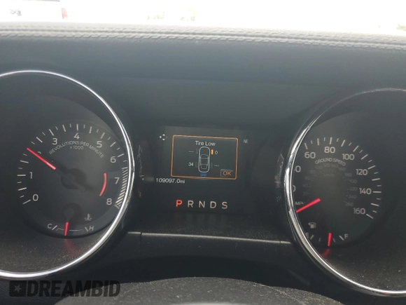 2015 Ford Mustang V6 with VIN 1FA6P8AM0F5350767, listed as a Copart auction lot 59239465 with 109,097 mi miles and Salvage title. Bid and sale history available at DreamBid. Image 9.
