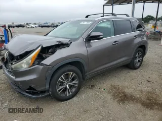 2016 Toyota Highlander XLE with VIN 5TDKKRFH4GS136014, listed as a Copart auction lot 60177855 with 134,728 mi miles and Salvage title. Bid and sale history available at DreamBid. Image 1.