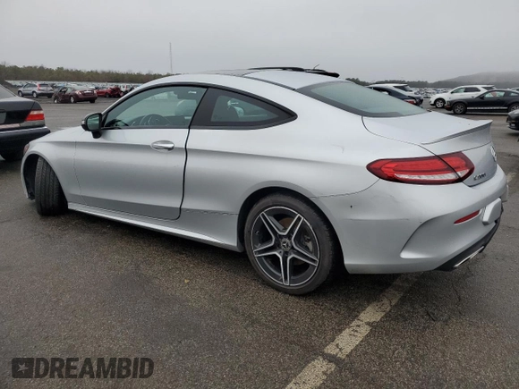 2021 Mercedes-Benz C 300 with VIN W1KWJ8EB7MG068900, listed as a Copart auction lot 83734424 with 42,440 mi miles and Salvage title. Bid and sale history available at DreamBid. Image 2.